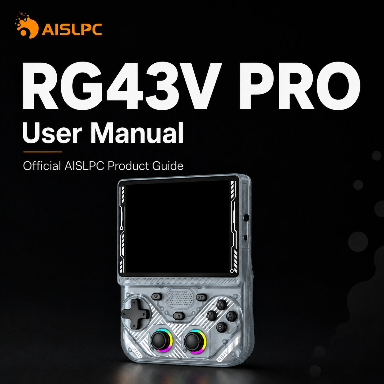 AISLPC RG43V PRO user manual blog cover for the official product guide.